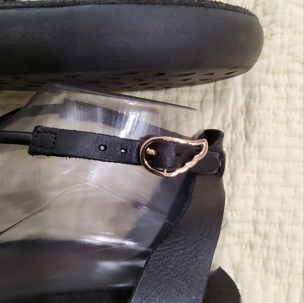 Ancient Greek Sandals black leather